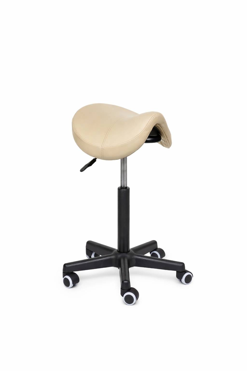 Ergonomische Zadelkruk Comfort Beige op Wielen-1