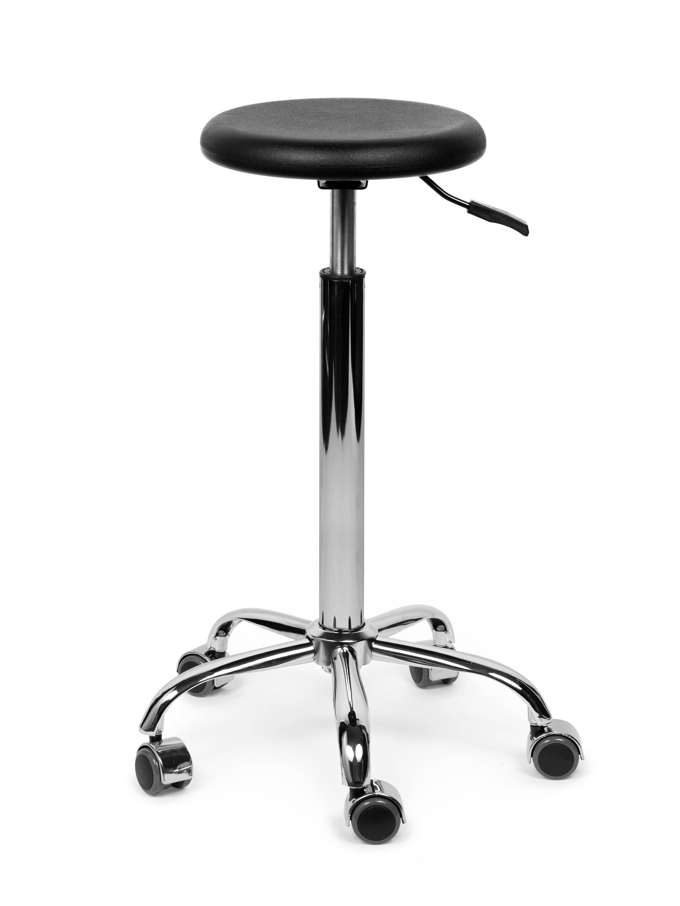 Ergonomische Werkkruk Zwart op Wielen-0