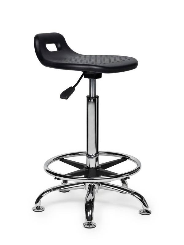 Ergonomische Stahulp Kruk Zwart
