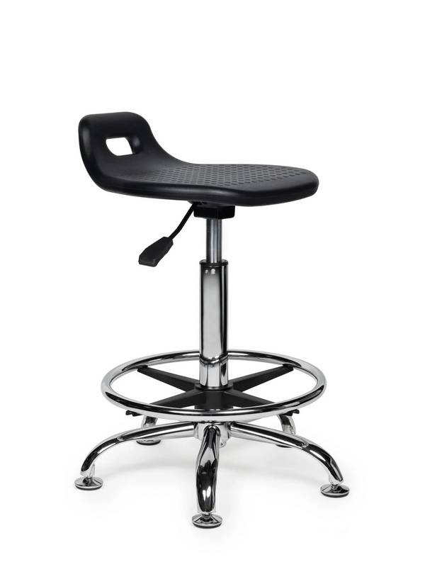 Ergonomische Stahulp Kruk Zwart