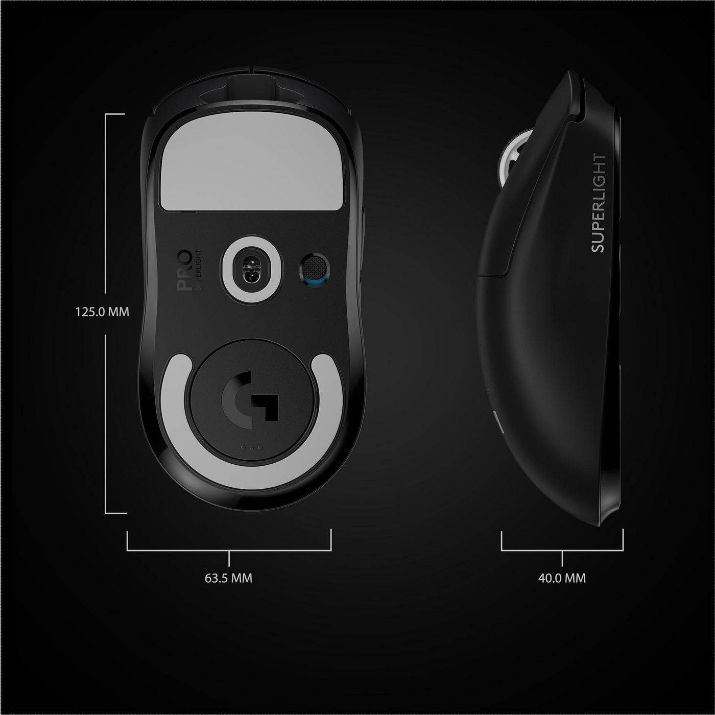Symboolafbeelding voor Logitech PRO X SUPERLIGHT Gaming-muis Radiografisch Optisch Zwart 5 Toetsen 16000 dpi Oplaadbaar