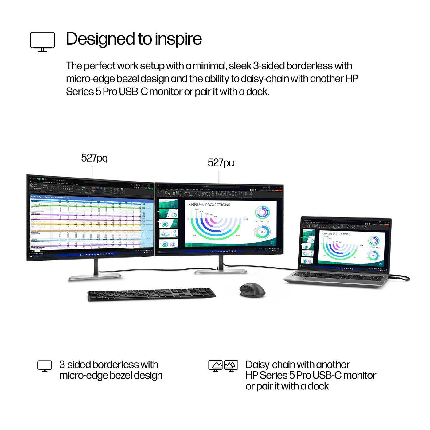 HP Series 5 Pro 27 inch QHD monitor zonder standaard - 527pq-3