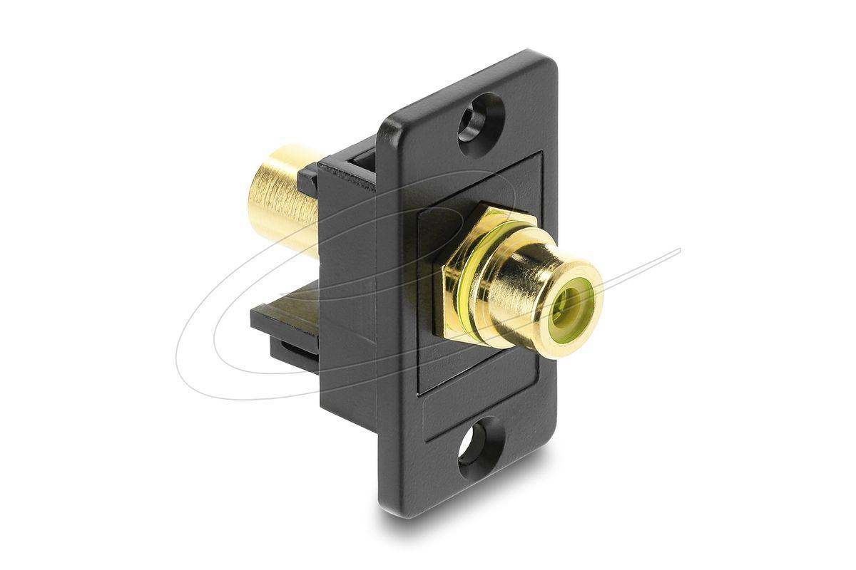 Delock Panel Mount RCA female RCA gold plated female yellow / black-0