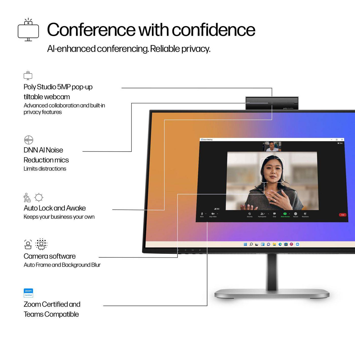 HP Series 5 Pro 23,8 inch FHD USB-C conferentiemonitor - 524pm PVC-vrij-2