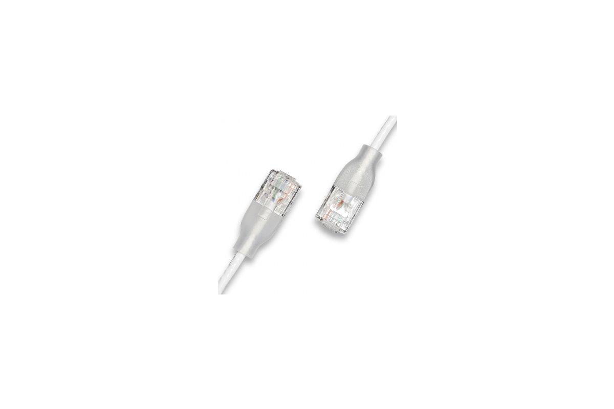 Wantec Patchkabel UTP CAT6a eGlow d=2,8mm 1,50m wit-0