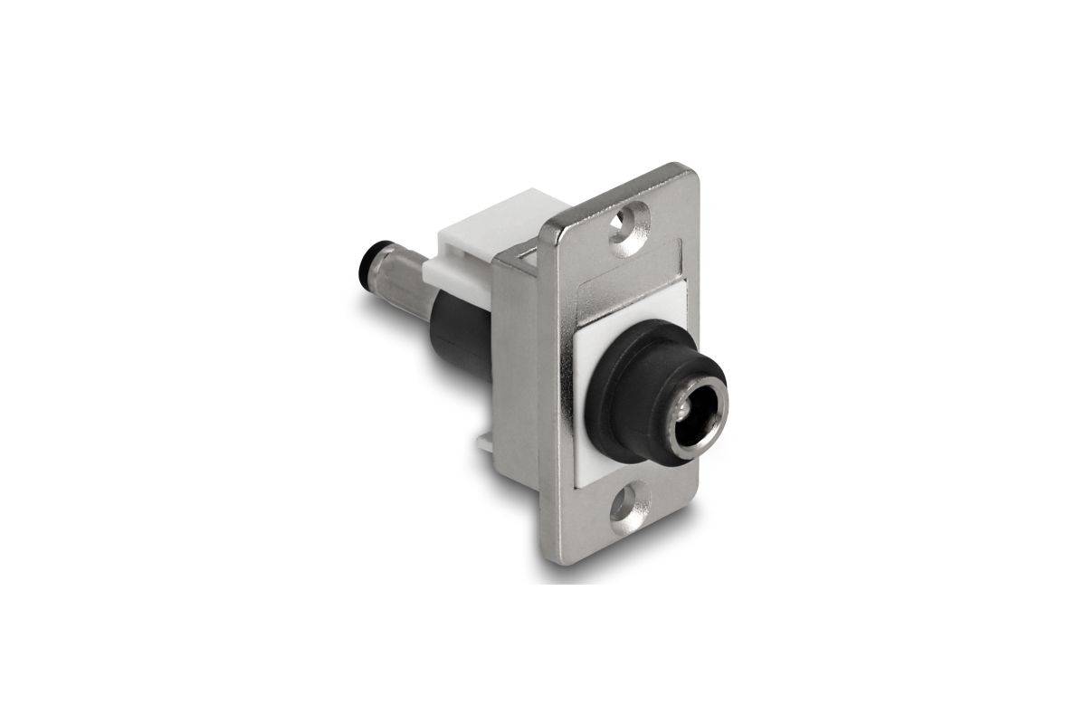 Delock Keystone Module DC 5.5 x 2.5 mm female to DC 5.5 x 2.1 mm male silver / white / black-0
