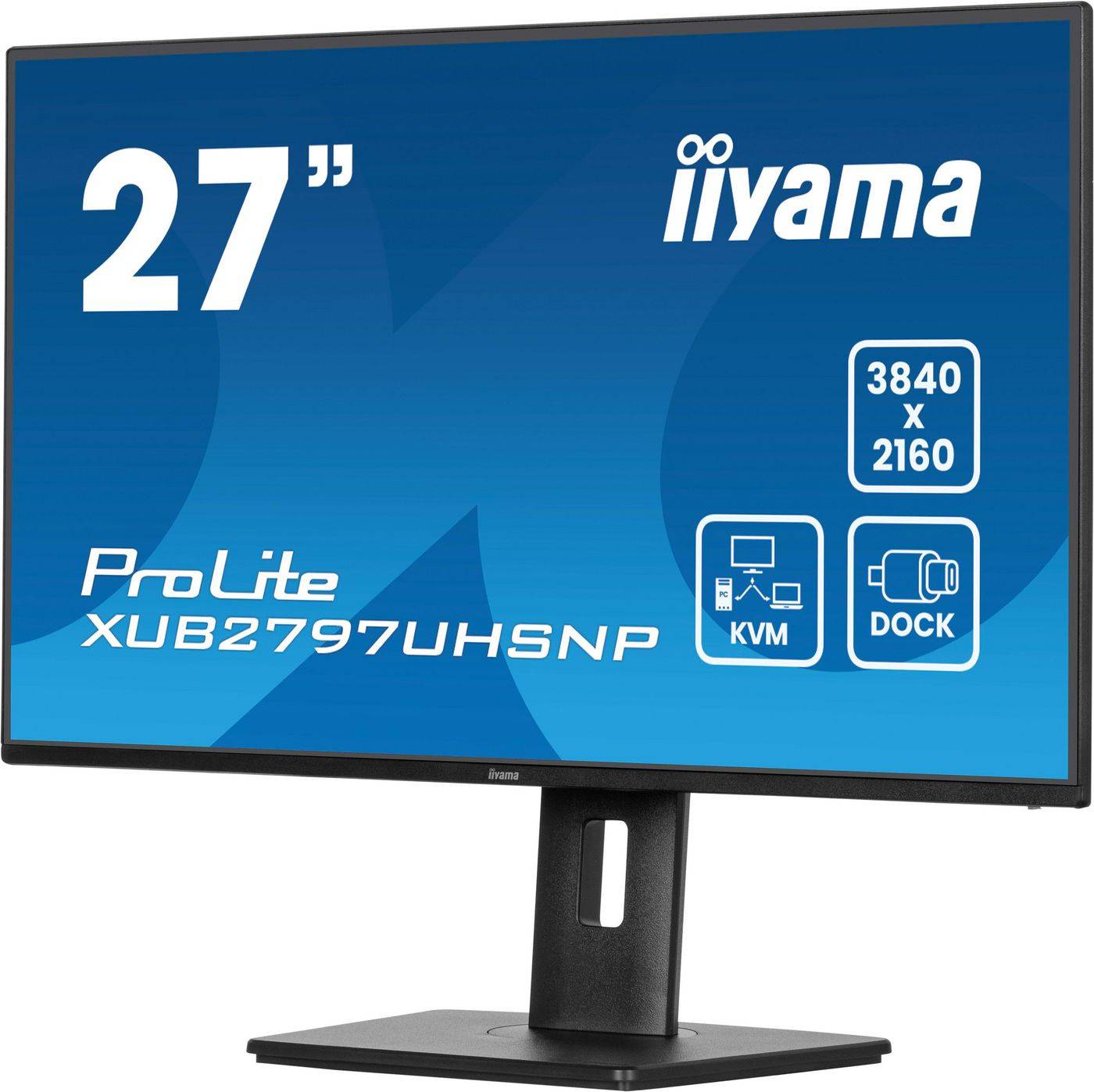 Iiyama 27" IPS-panel, 3840x2160 UHD, USB-C Dock LED-monitor Energielabel F (A - G) 68.6 cm (27 inch) 3840 x 2160 Pixel 1-16
