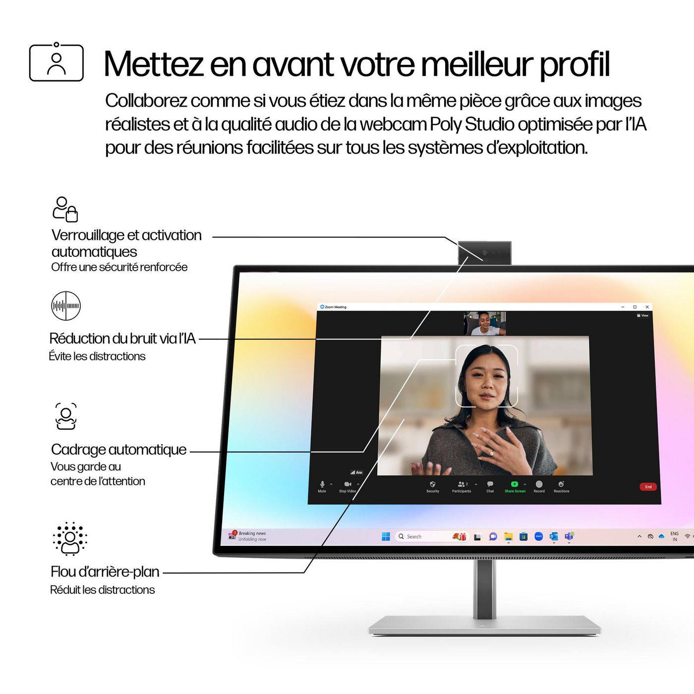 Symboolafbeelding voor HP Series 7 Pro 27 inch 4K-conferentiemonitor - 727pm PVC-vrij