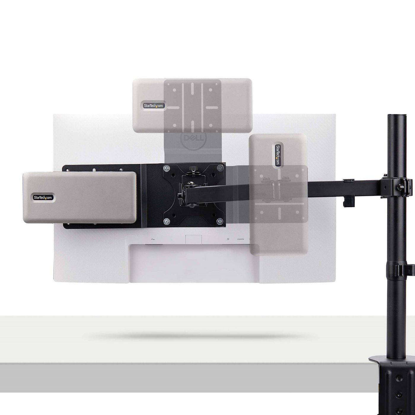 StarTech.com VESA-montagebeugel voor NUC/thin clients van laptopdockingstations, compatibel met VESA 75x75/100x100.-3