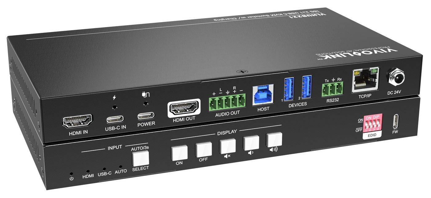 Symboolafbeelding voor Vivolink 4K 2x1 Vergaderruimte HUB + Switcher met zachte Codec & CEC