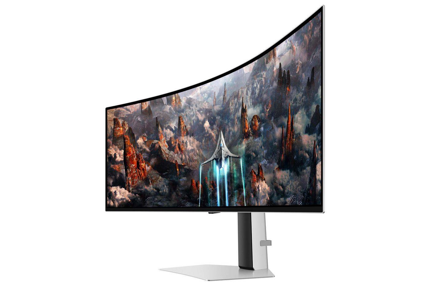 Samsung 34Suxen computermonitor 124,5 cm (49") 5120 x 1440 pixels DQHD OLED zilver-11