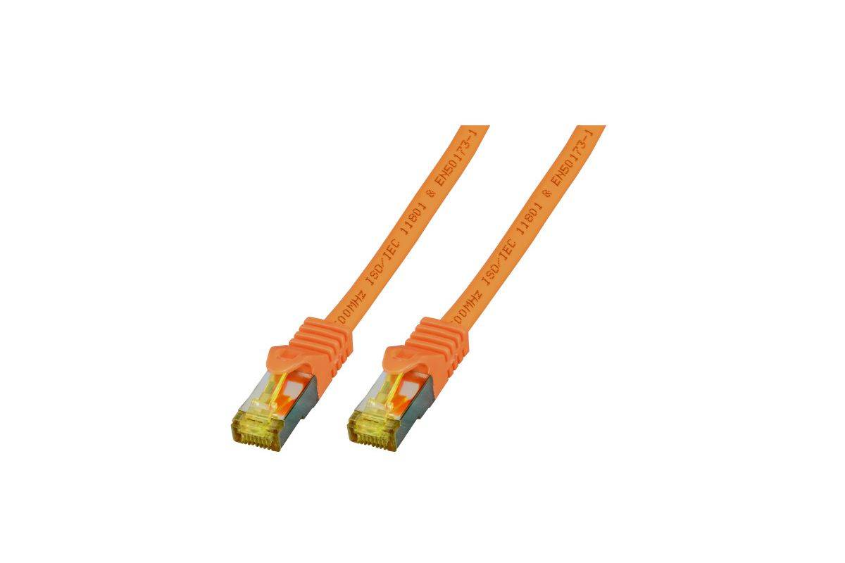EFB RJ45 patchkabel S/FTP, Cat.6A, LSZH, Cat.7 onbewerkte kabel, 25 m, oranje-0