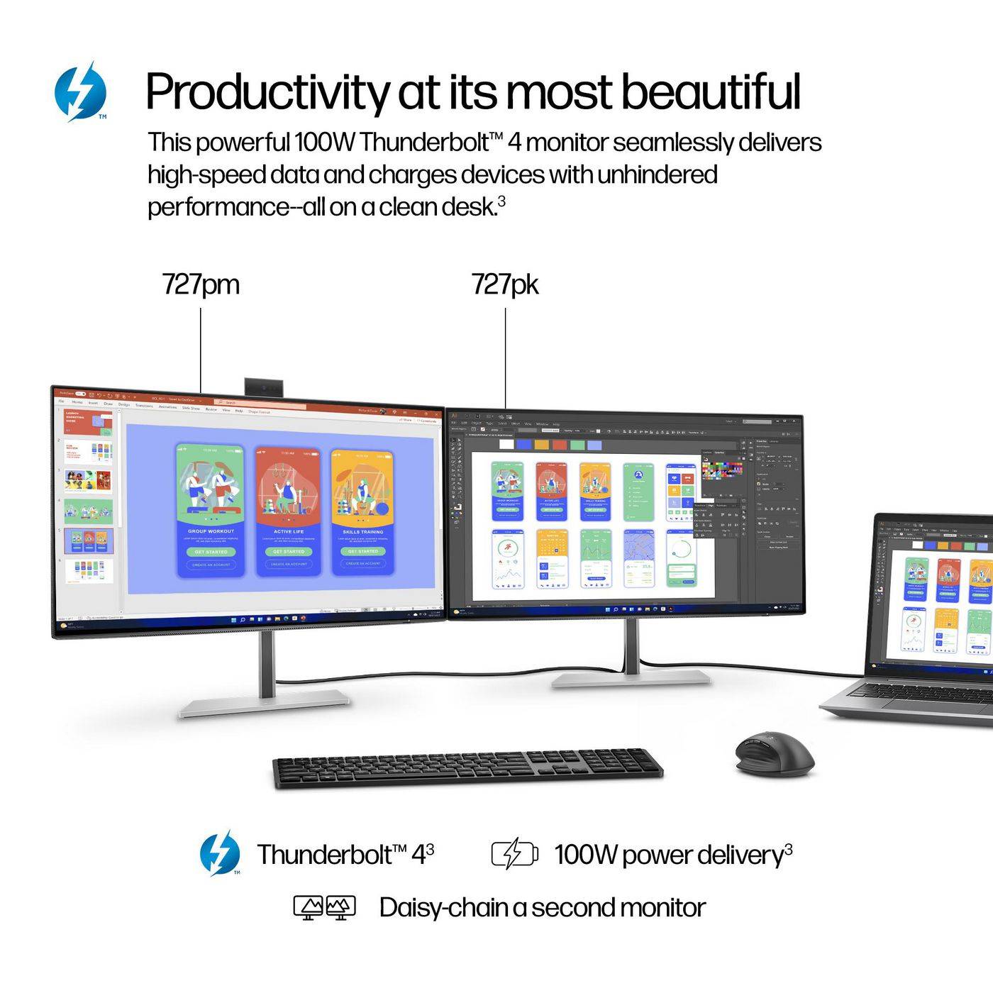 Symboolafbeelding voor HP Series 7 Pro 27 inch 4K Thunderbolt 4-monitor - 727 stuks