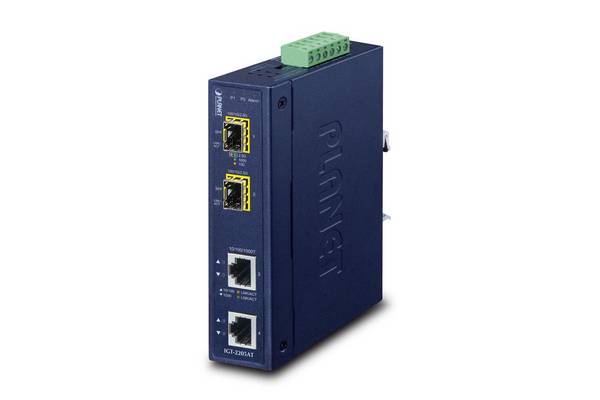 PLANET IP30 2x GE naar 2-poorts SFP-mediaconverter IGT-2205AT