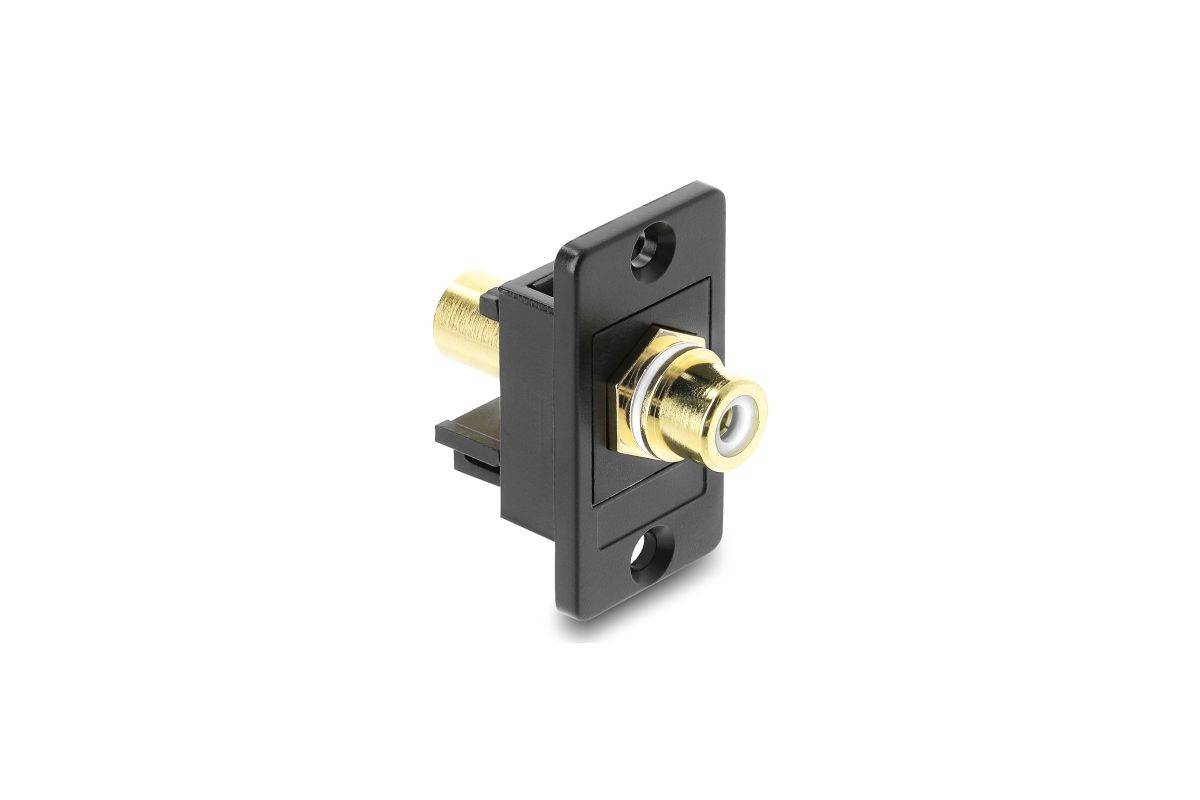 Delock Panel Mount RCA female RCA gold plated female white / black-0