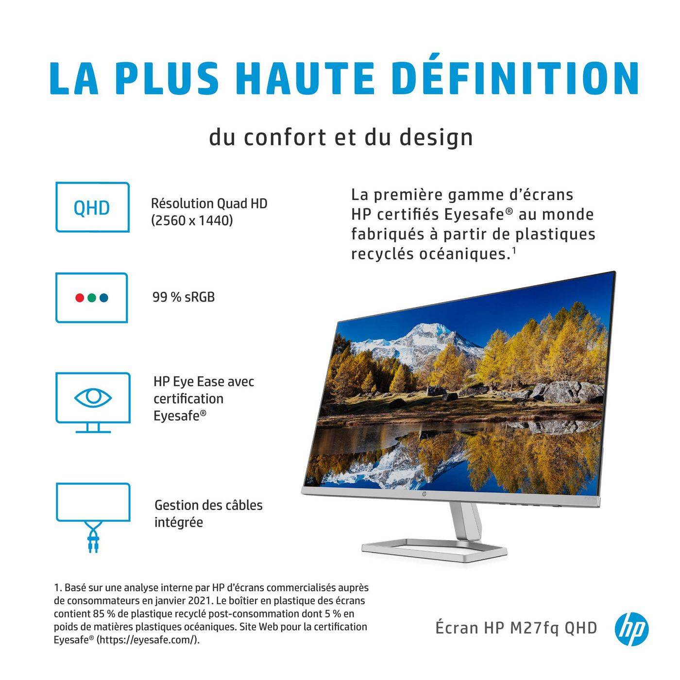 Symboolafbeelding voor HP M27fq 68,6 cm (27") 2560 x 1440 Pixel Quad HD LED Zilver (2H4B5E9#ABB)