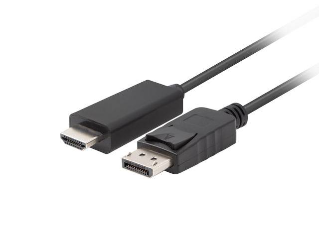 LANBERG CA-DPHD11CC-0018BK Kabel; DisplayPort-stekker,HDMI-stekker; DisplayPort 1.1; 1,8m - 1 stuk-0