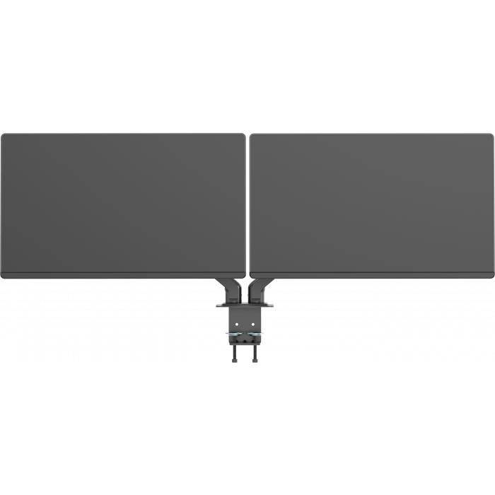 Vision Black monitorarm voor op het bureau, 100x100 inch, dubbel scherm-1
