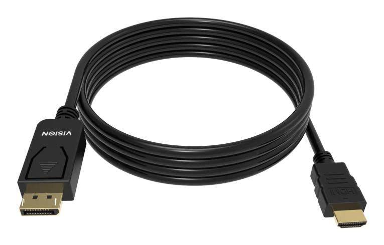 Vision 2m, DP naar HDMI, DP 1.4, HDMI 2.1, 8K/60Hz, 30 AWG, 2 ohm, 6 mm, zwart-0