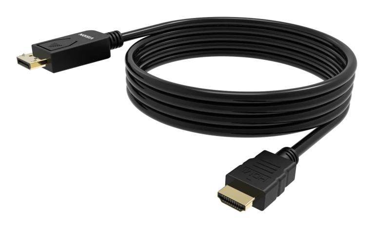 Vision 2m, DP naar HDMI, DP 1.4, HDMI 2.1, 8K/60Hz, 30 AWG, 2 ohm, 6 mm, zwart-1