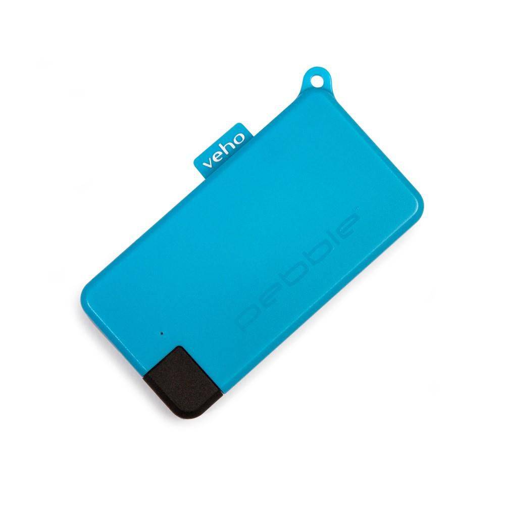 Veho Pebble Pokket 1000mAh microformaat powerbank met sleutelhanger - Blauw-2