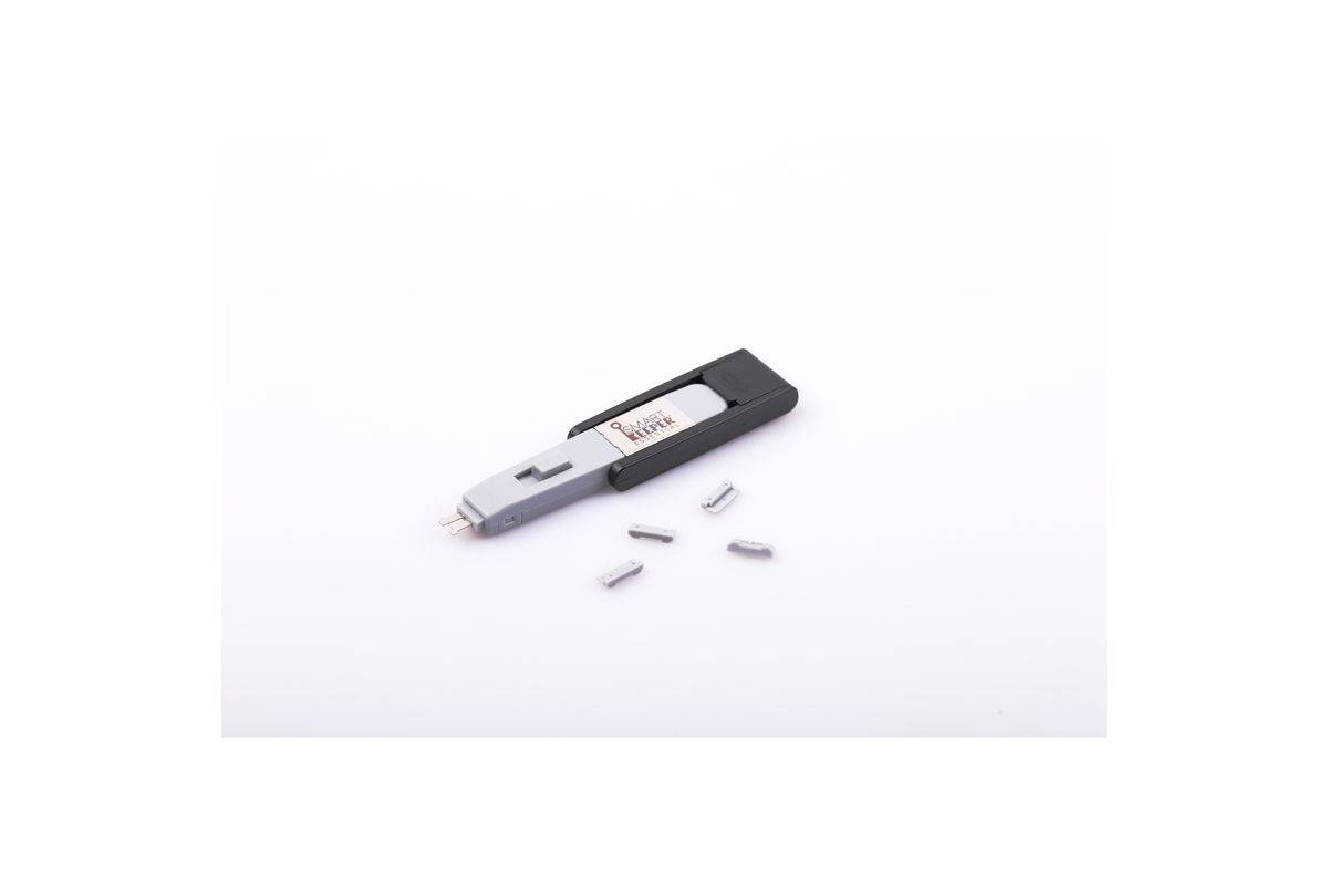 SmartKeeper Mini "Mini-HDMI-poort" blokkeerder grijs 4 stuks + sleutel-0