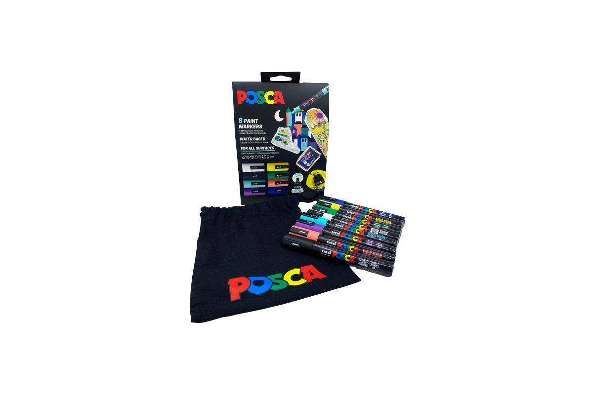 POSCA markerpen UNI PC-5M 8-delige actieset-0