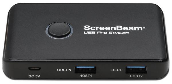 De ScreenBeam USB Pro Switch zorgt voor een effectieve resource-switching tussen de UC-systemen en de ScreenBeam 1100 Pl