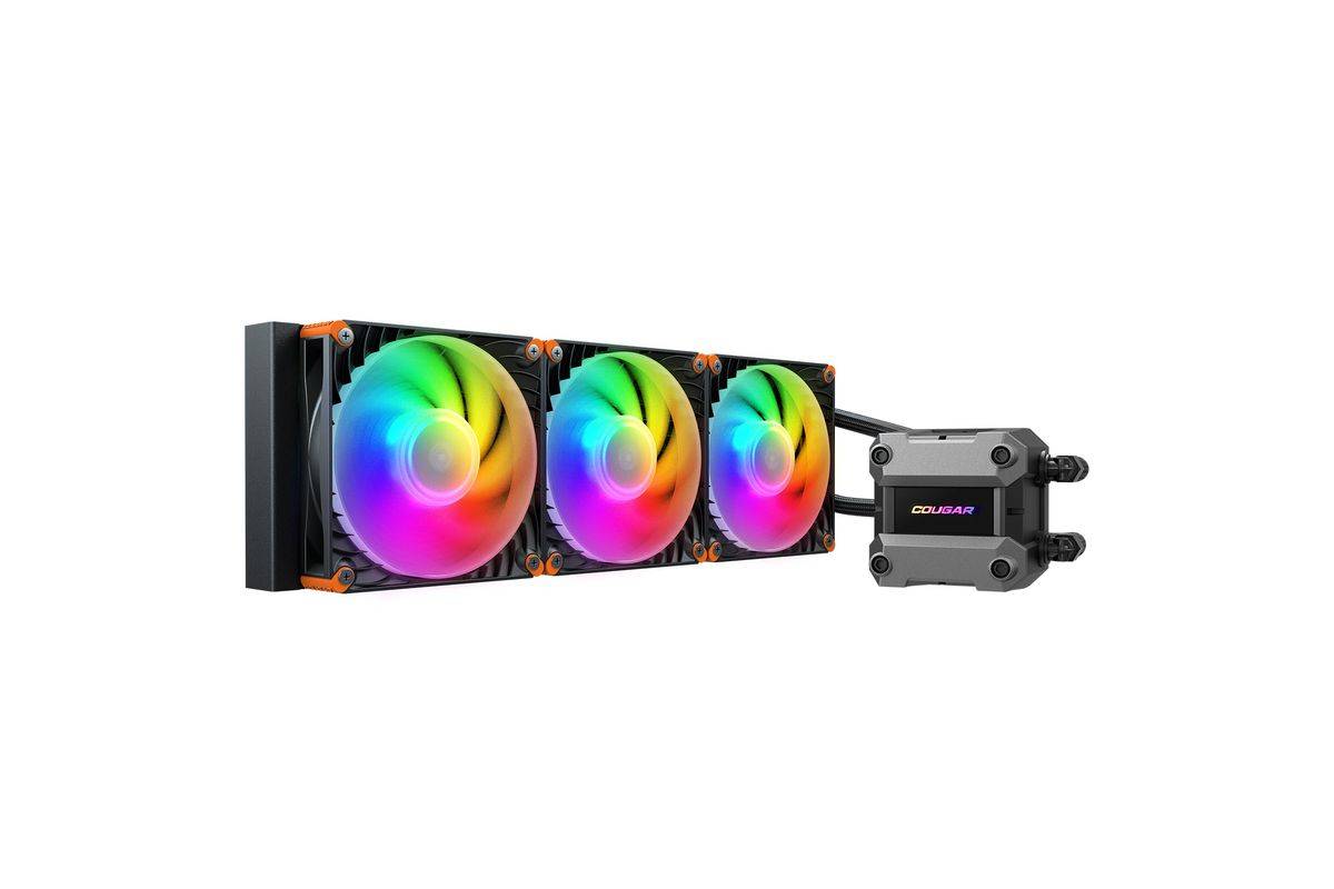 COUGAR CGR-PSDUTRGB-B-360 Processor All-in-one processorkoeler 12 cm Zwart 1 stuk(s)-0