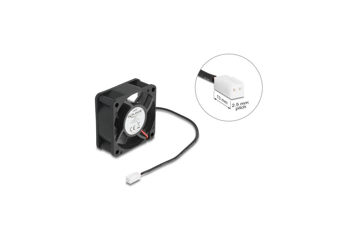 Delock Axial Fan 5 V DC, 60 x 60 x 25 mm black-1