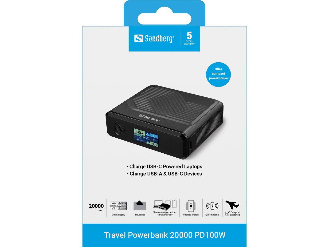 Sandberg Travel Powerbank 20000 mAh is je redder in nood als je serieuze power nodig hebt onderweg-5
