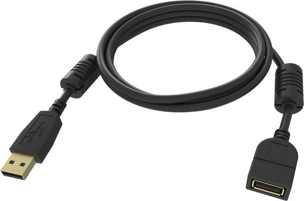 Vision Professional zwarte USB 2.0 verlengkabel 2 m (6,5 ft)