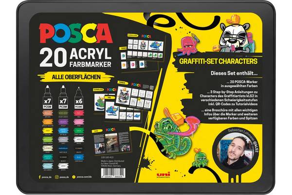 POSCA markeerstift UNI koffer Graffiti 20x
