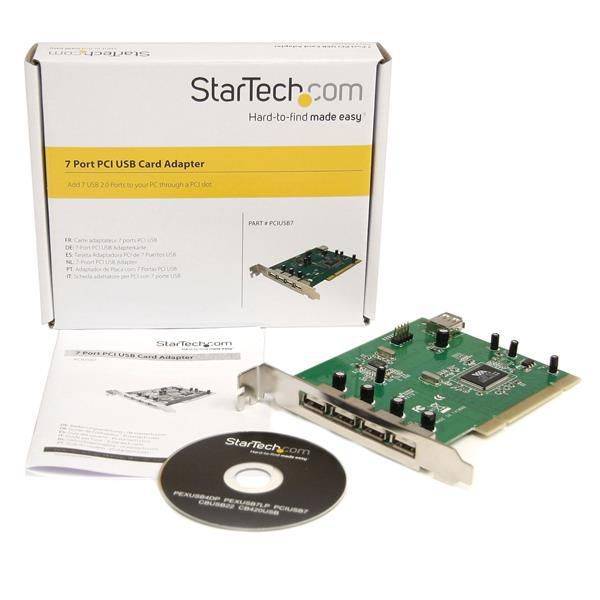 StarTech.com 7-poorts PCI USB-kaartadapter - PCI naar USB 2.0-controlleradapter-3