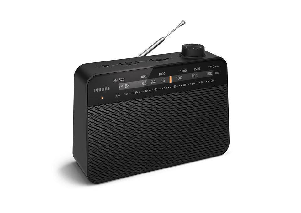 Philips stabiele FM/AM-radio, zwart-0