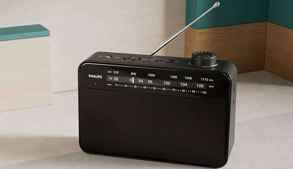 Symboolafbeelding voor Philips stabiele FM/AM-radio, zwart