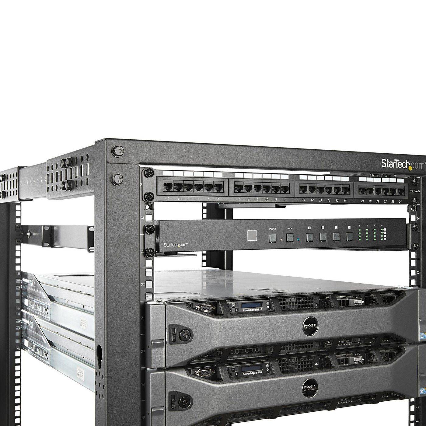 Symboolafbeelding voor StarTech.com 1U 19 inch serverrackrails - 24-36 inch verstelbare diepte - Universele 4-post rackmontagerails - Montagese