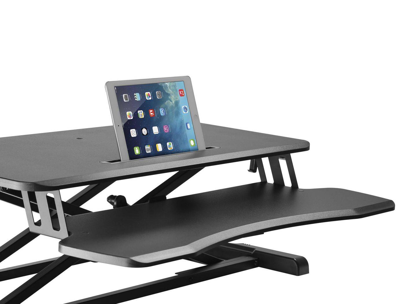 Equip ERGO monitortafel met zit-sta bankverhoger zwart 15kg-5
