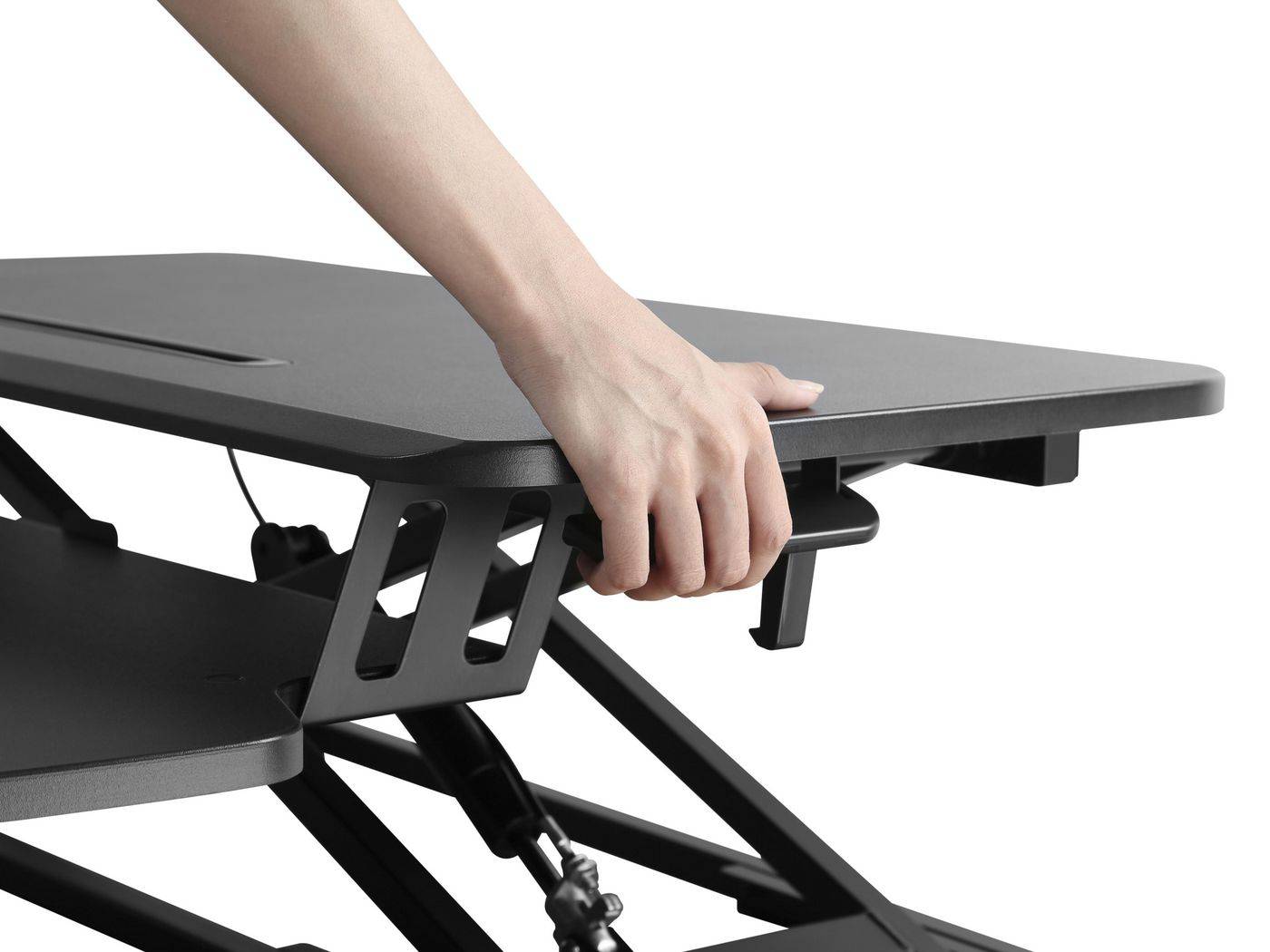 Equip ERGO monitortafel met zit-sta bankverhoger zwart 15kg-4
