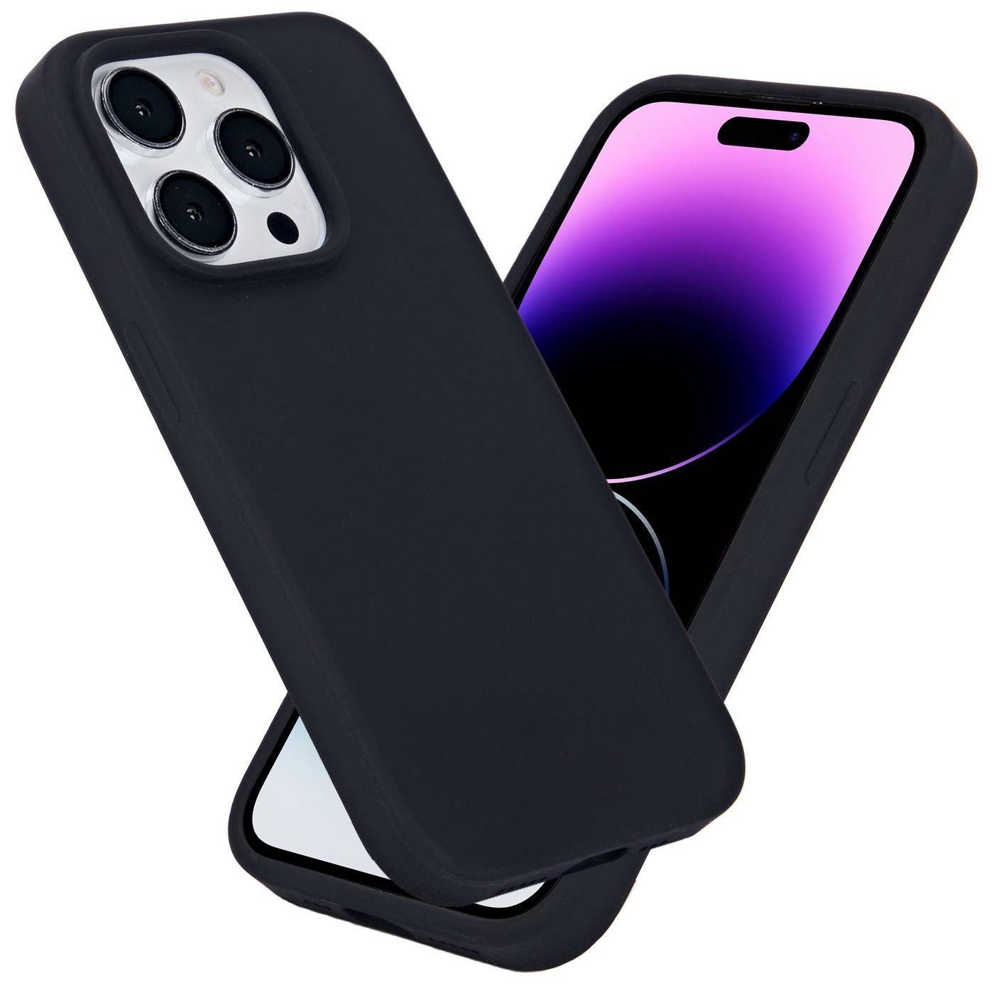 Symboolafbeelding voor eSTUFF iPhone 15 Pro INFINITE RIGA Siliconen Hoes - Zwart - 93% gerecycled materiaal