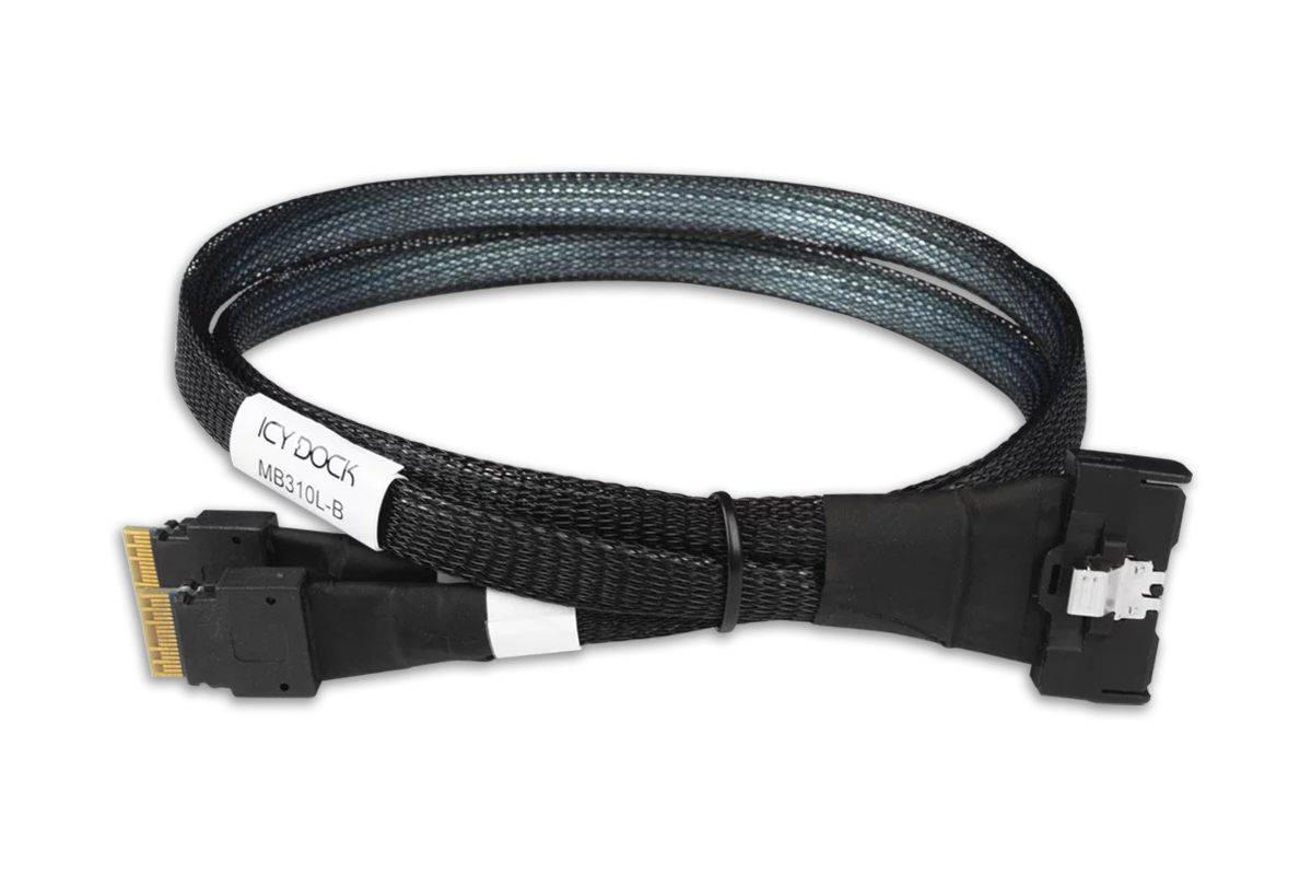 IcyDock kabel MCIO 8i SFF-TA-1016 naar 2x SlimSAS 4i 0,5 meter-0