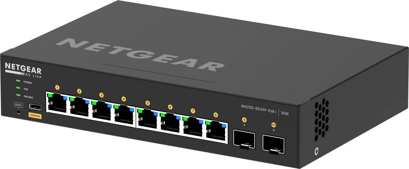 Symboolafbeelding voor Netgear 8x1G PoE+ 220W en 2xSFP+ Managed Switch