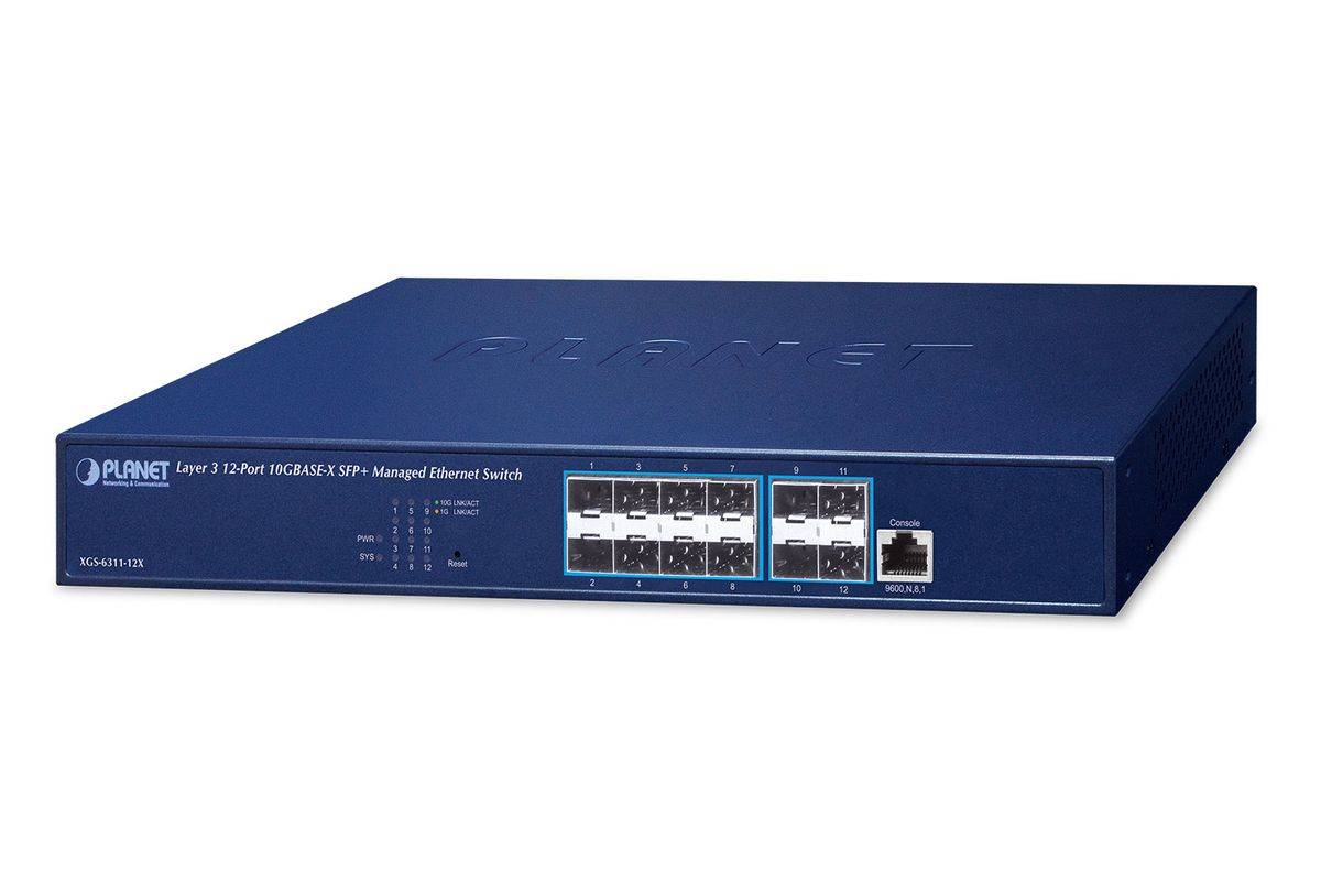 PLANET XGS-6311-12X netwerkswitch Managed L3 1U Blauw-0