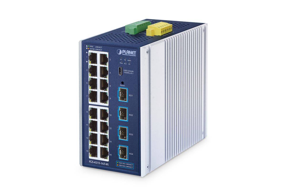 PLANET IGS-4215-16T4X netwerkswitch, beheerde L2/L4 Gigabit Ethernet (10/100/1000), aluminium, blauw-0