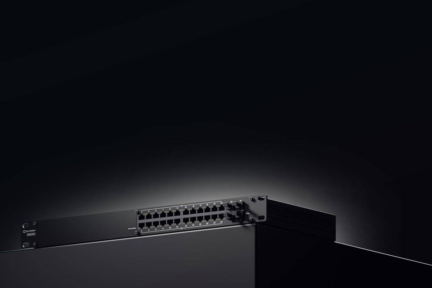 Teltonika Networks 4 x SFP-poorten, 128 MB DDR3, 16 MB seriële flash, 24 PoE+-poorten, 12 Gigabit Ethernet-poorten, zwar-4