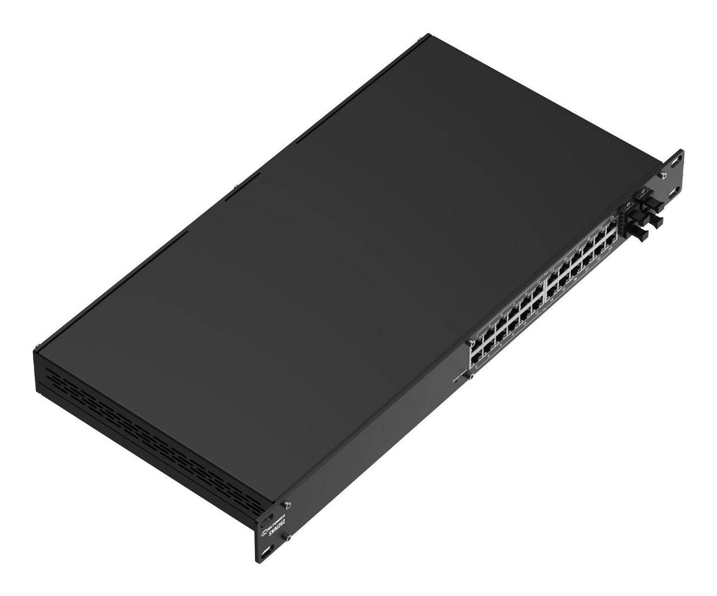 Teltonika Networks 4 x SFP-poorten, 128 MB DDR3, 16 MB seriële flash, 24 PoE+-poorten, 12 Gigabit Ethernet-poorten, zwar-2
