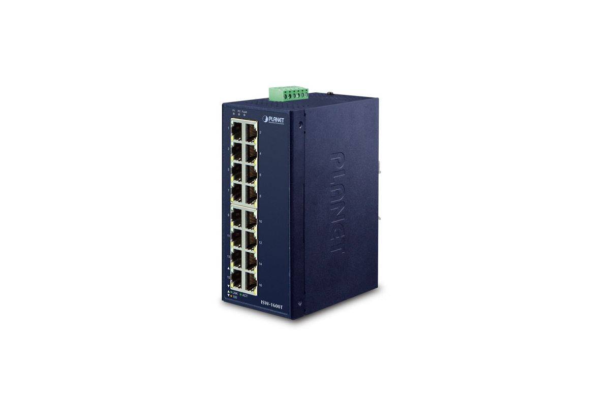 PLANET ISW-1600T netwerkswitch, onbeheerd, Fast Ethernet (10/100), blauw-0