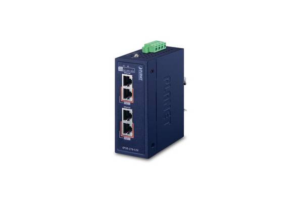 PLANET IPOE-270-12V netwerkswitch Power over Ethernet (PoE) blauw