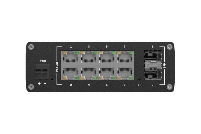 Teltonika Networks TSW202 MANAGED SWITCH: 8-poorts PoE+ switch met 2 SFP-poorten voor glasvezelcommunicatie.-3