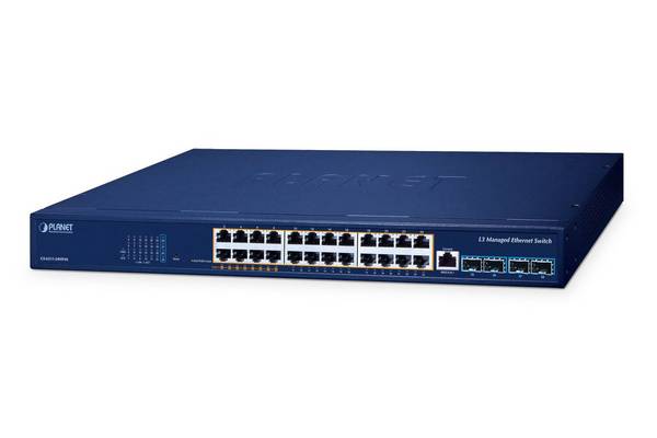 PLANET GS-6311-24HP4X netwerkswitch met beheerde L3 Gigabit Ethernet (10/100/1000) en Power over Ethernet (PoE).